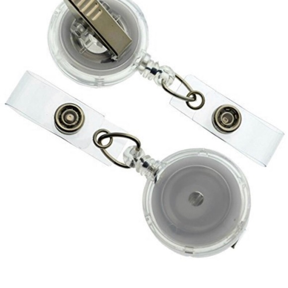 Blue Smiley Face Badge Reel - Picture 3 of 3